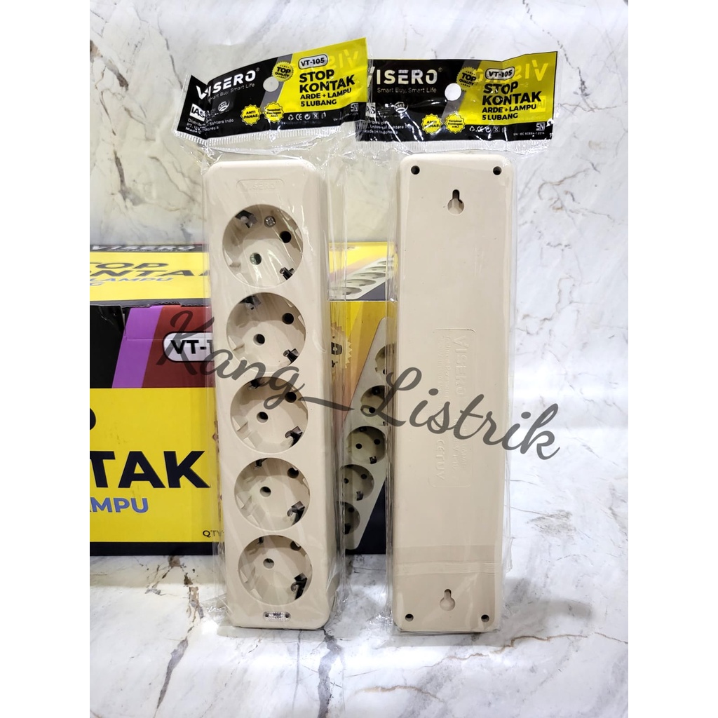 Stop Kontak 5 Lubang + Lampu Visero VT-105 / Stop Kontak Arde 5Lubang + Lampu VT105