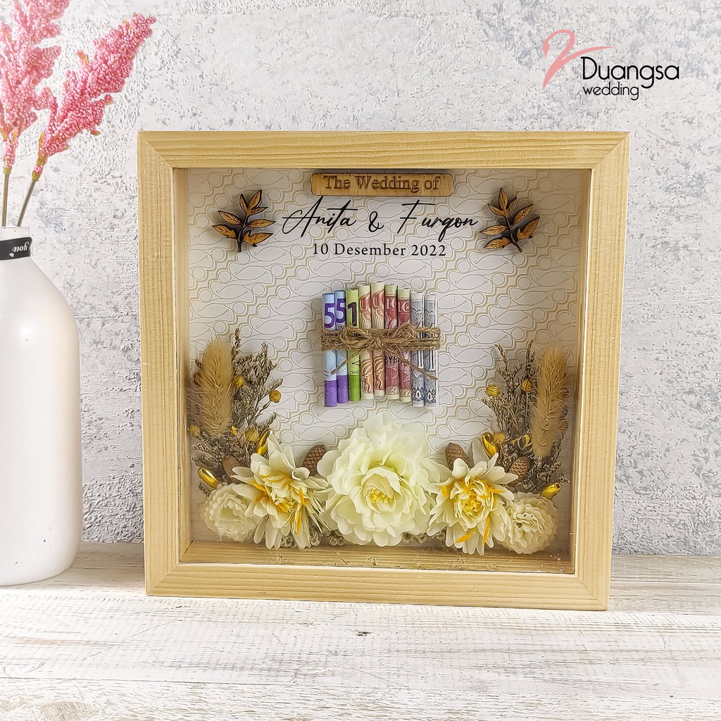 Pigura Mahar Pernikahan / Mahar Rustic / Bingkai Mahar Uang - Duangsa Wedding