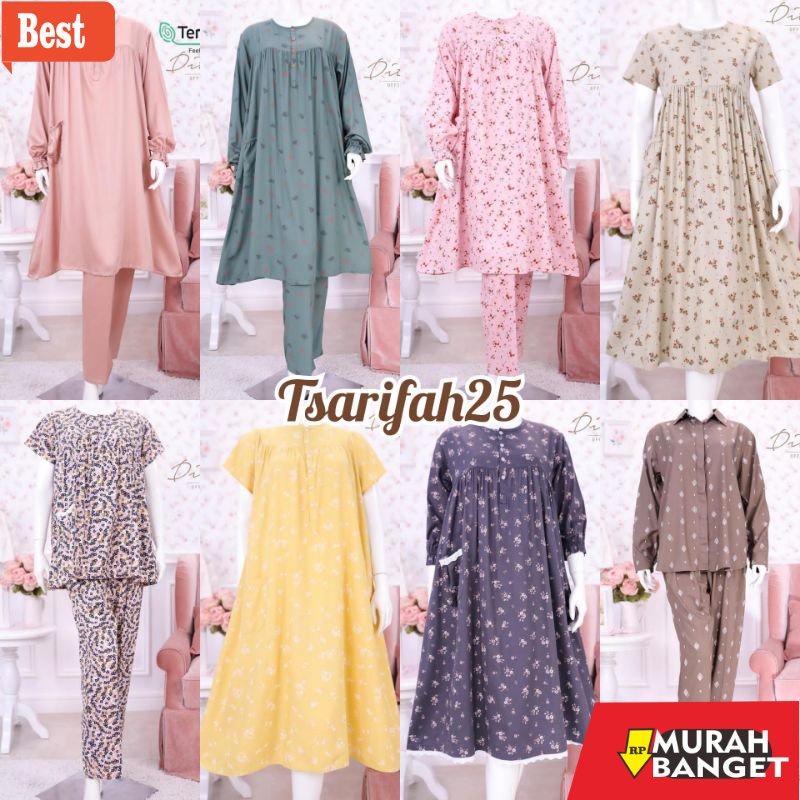 Dress busui terkini- Ditsy November XS S M L XL XXL Jumbo Rainbow Pajamas, Amaia Pajamas, Prive Paja
