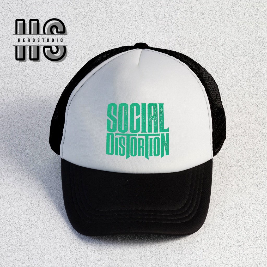 Social Distortion | Trucker Hat Best Seller | Topi Pria | Topi | Trucker | Topi Band | Baseball | Band | Topi Jaring | Topi Sablon | Head Studio
