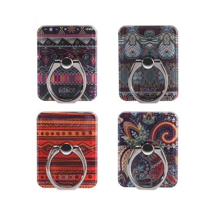 Robot RT-BR07 B3 Batik Series Phone Stant Holder I-Ring Stand Kekinian - A