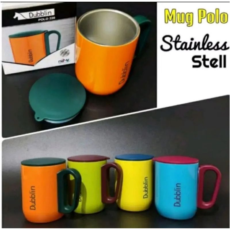 Mug Gelas Cangkir Tahan Panas DUBBLIN 220ml Stainless