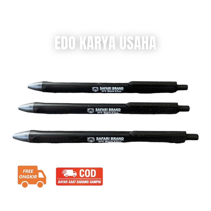 

SF8 Pulpen Cetek Tinta Hitam - Ballpoint Isi 12pcs