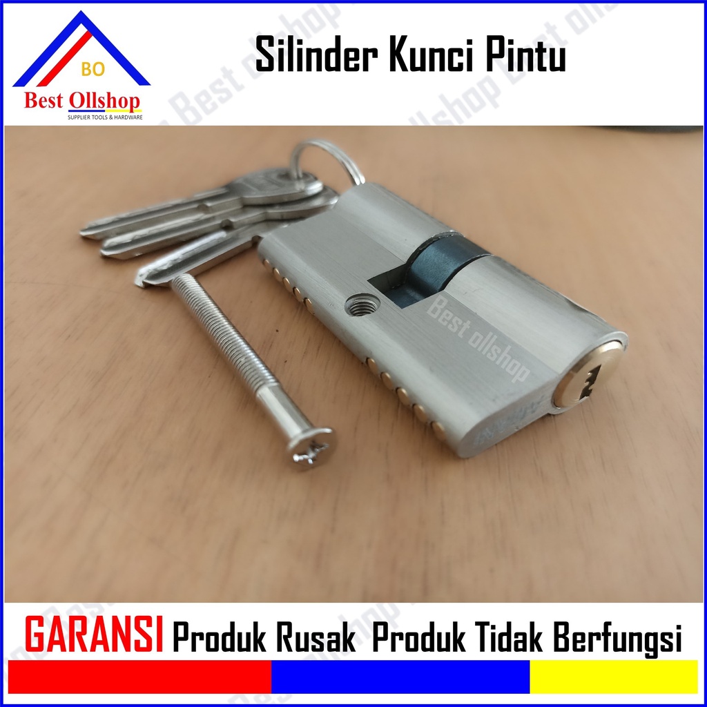 Cylinder Silinder Anak Lubang Kunci Pintu Rumah Besar Tanggung / Kecil Jantung Kuningan