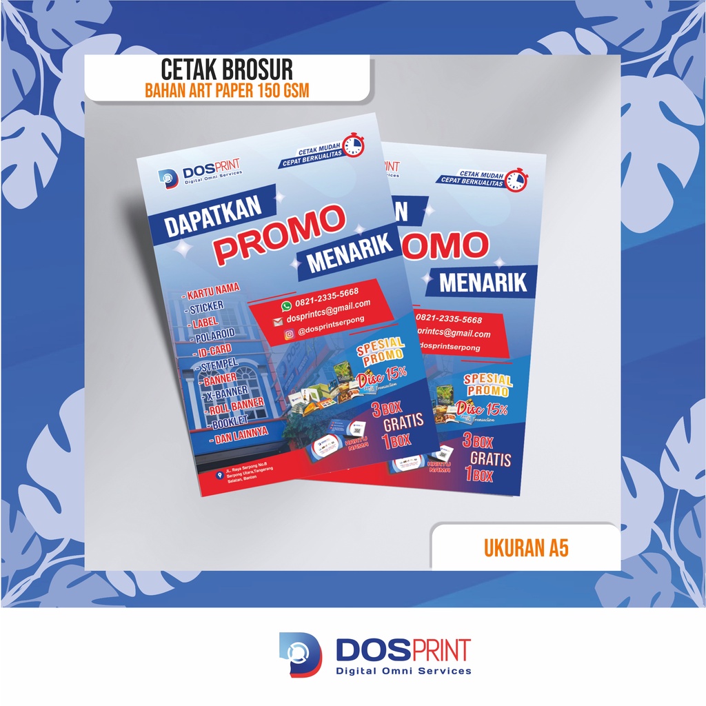 

DOSPrint - Cetak Brosur Flyer A5 | 1 RIM