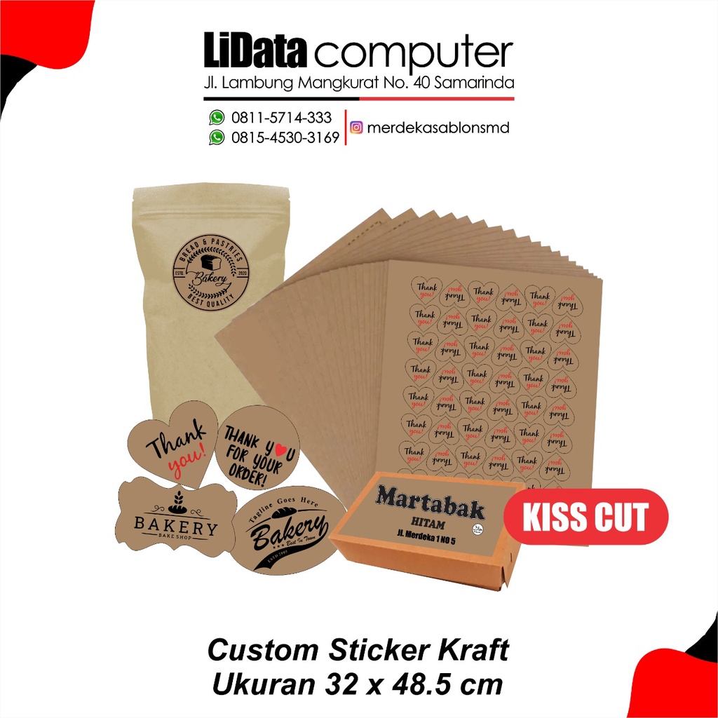 

CETAK STIKER KRAFT UKURAN 32 CM X 48.5CM