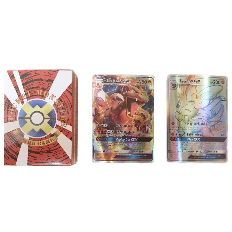 60pcs Kartu Game Pokemon GX Vmax Bahasa Inggris Untuk Anak / Dewasa