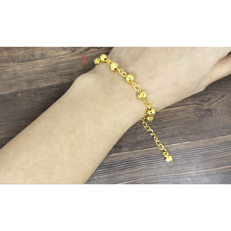 Fifi Fashion Gelang Bola Model Perhiasan Lapis Emas 18K G0023