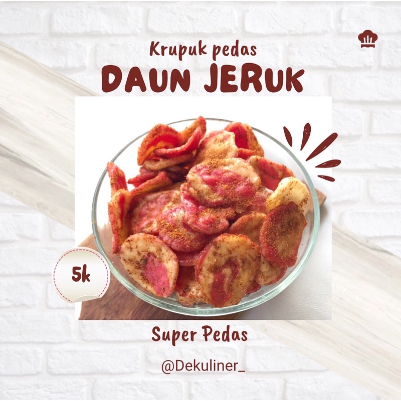 

KRIPIK SEBLAK BANTET PEDAS DAUN JERUK (BAWANG MERAH)