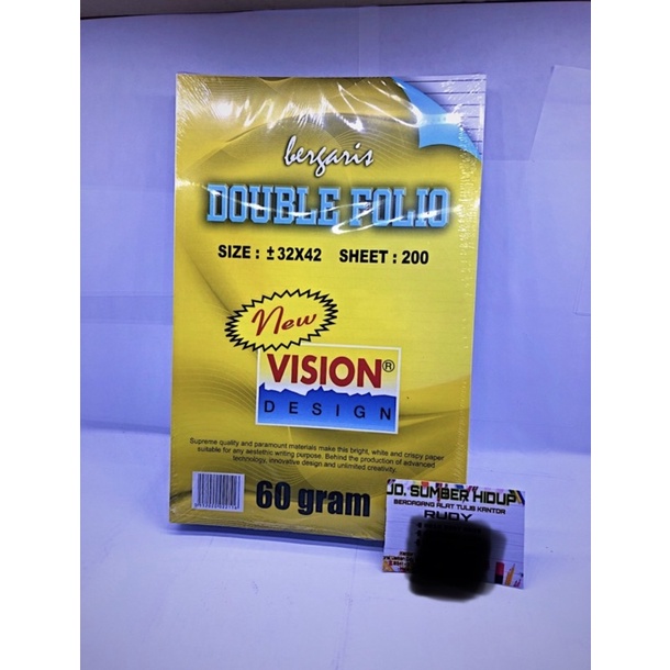 

double folio bergaris vision isi 200 lembar