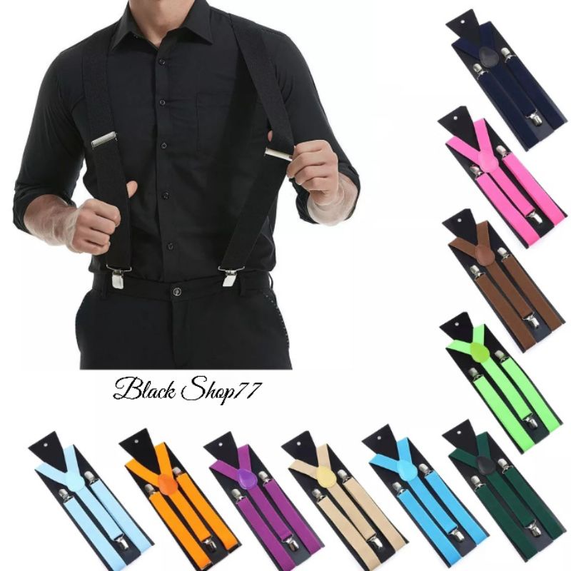 Suspender Pria Dewasa Ukuran 2,5 Cm Premium Elegance Banyak Warna