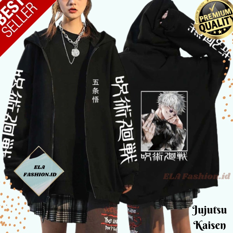 Jaket Hoodie Anime Jujutsu Kaisen Gojo Satoru Yuji Itadori  Jaket Itadori Yuji