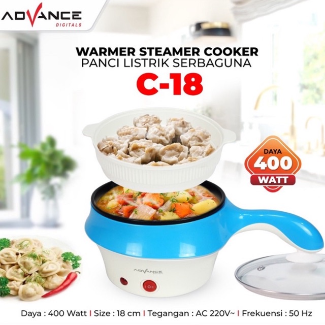 Advance Panci Elektrik Warmer Steamer Cooker Multifungsi C-18