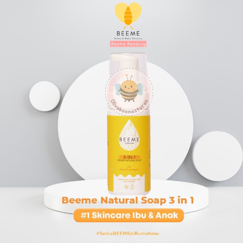 [FREE GIFT] BEEME NATURAL SOAP 3in1| Skincare ibu &amp; anak