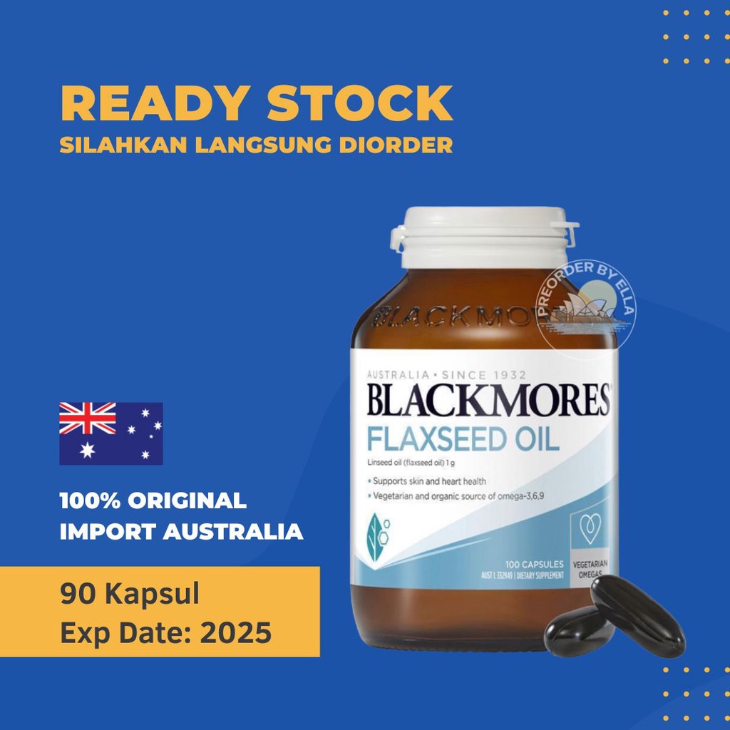 Jual Blackmores Flaxseed Oil 1000mg 100 Kapsul / Capsules (Vegetarian