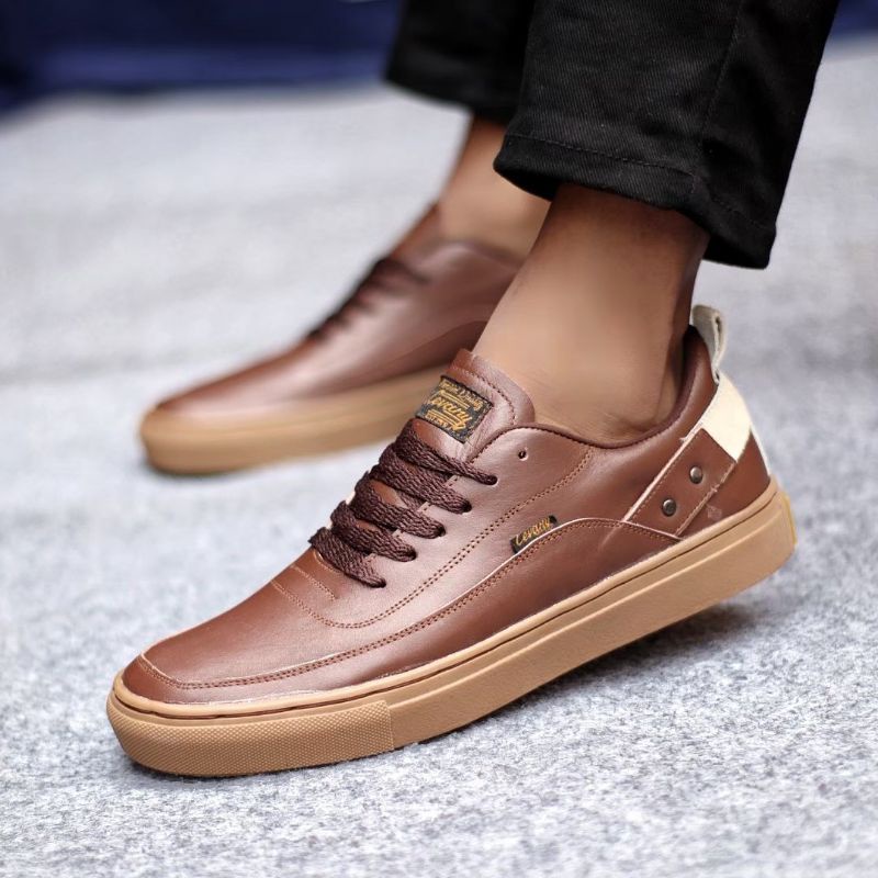 Sepatu Sneakers Pria Sepatu Casual Sneakers Pria Formal Kulit Asli Original Kats Kerja Kuliah Cyre