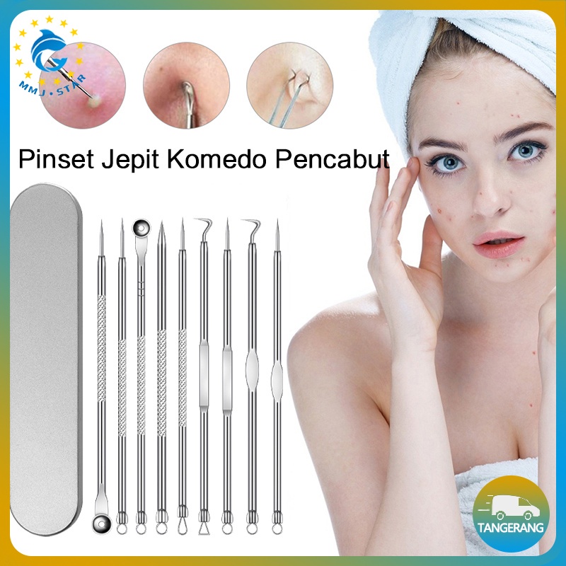 【9 PCS】Alat Penjepit Komedo/Alat Penghilang Komedo Hidung/Alat Penghilang Komedo