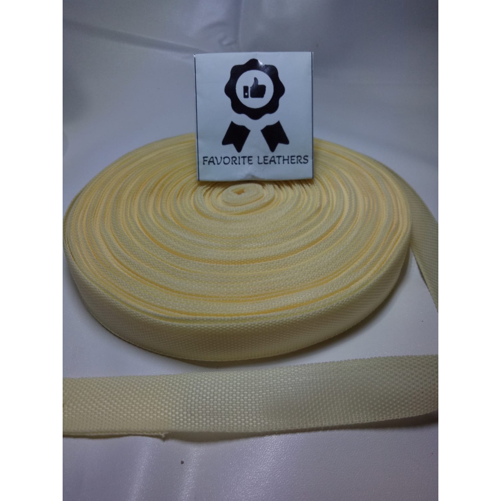 Tali Webbing Bisban Tali Tas PL Lebar 2 cm ISI 45M PL 20 MM CREAM TERANG