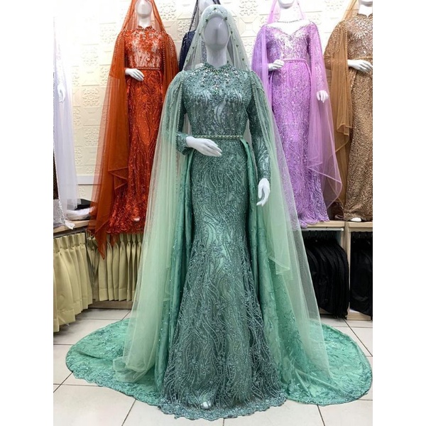 GAUN DUYUNG BEREKOR FULL PAYET/GAUN PENGANTIN DUYUNG BEREKOR