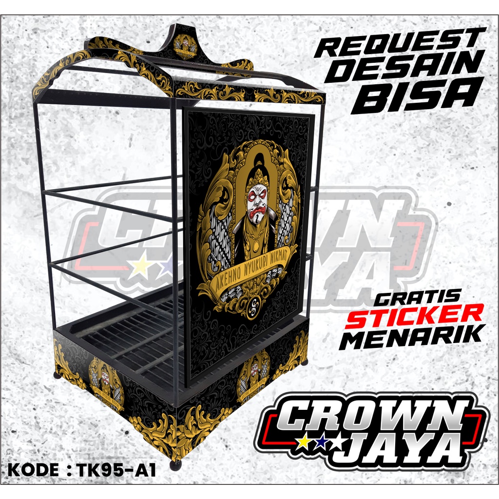 DECAL SANGKAR BURUNG KENARI RADJA NO 1 NO 2 NO 3 - AKSESORIS STIKER SANGKAR KOTAK MORIF BAGONG KODE 