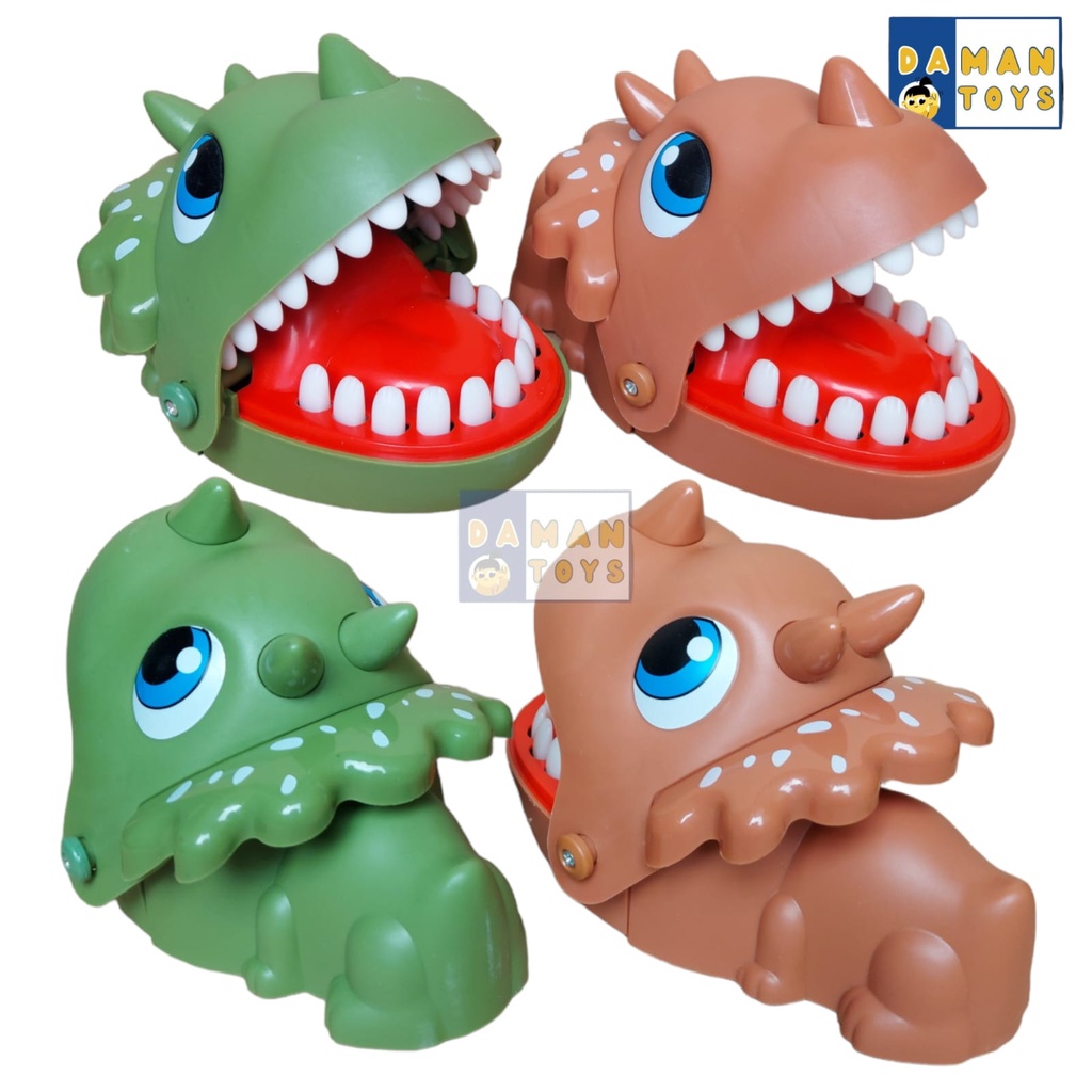 Mainan Dinosaurus Gigit Tangan Prank Trex Tresaraptor Dino Gigitan Jari Dentist Game Dinosaur