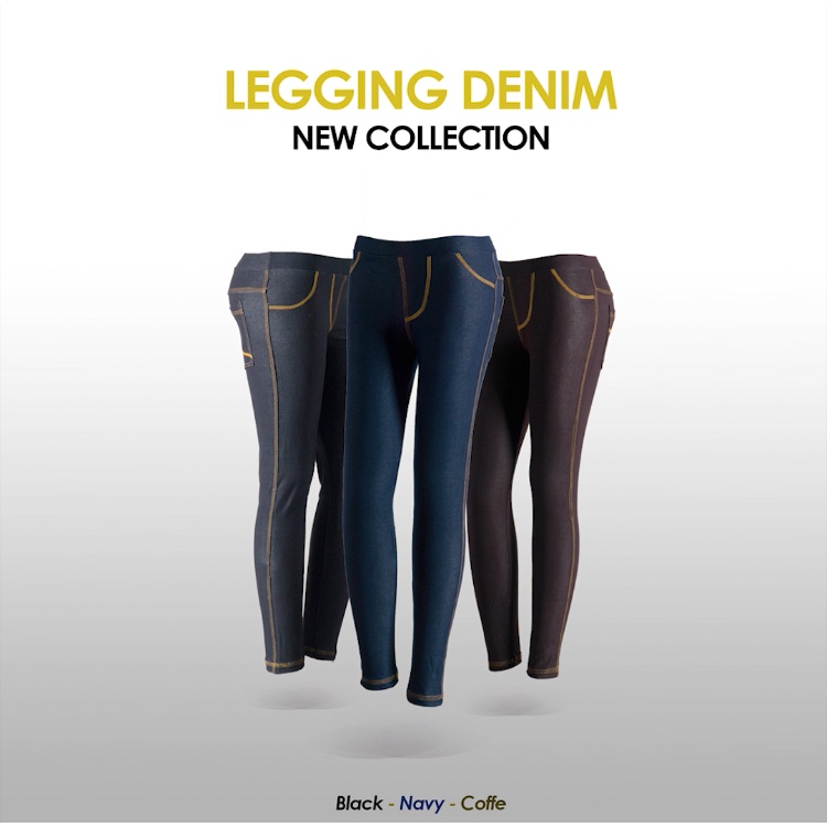 Celana Legging Panjang Levis wanita Denim Premium Standard &amp; Jumbo