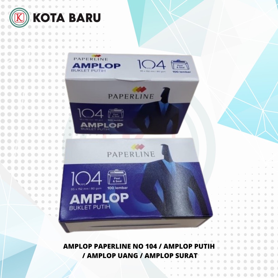 

AMPLOP PAPERLINE NO 104 / AMPLOP PUTIH / AMPLOP UANG / AMPLOP SURAT
