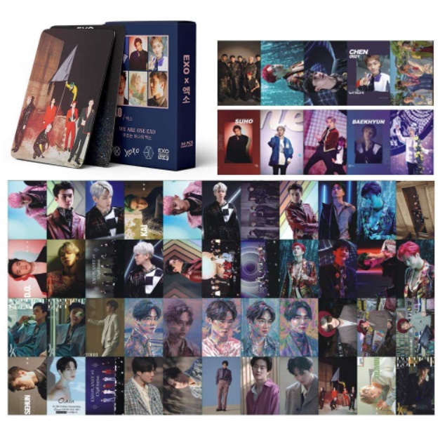 54pcs / set Kartu Lomo Foto Kpop HD Stray Kids ATEEZ GOT7 TWICE NCT 2020 NCT 127