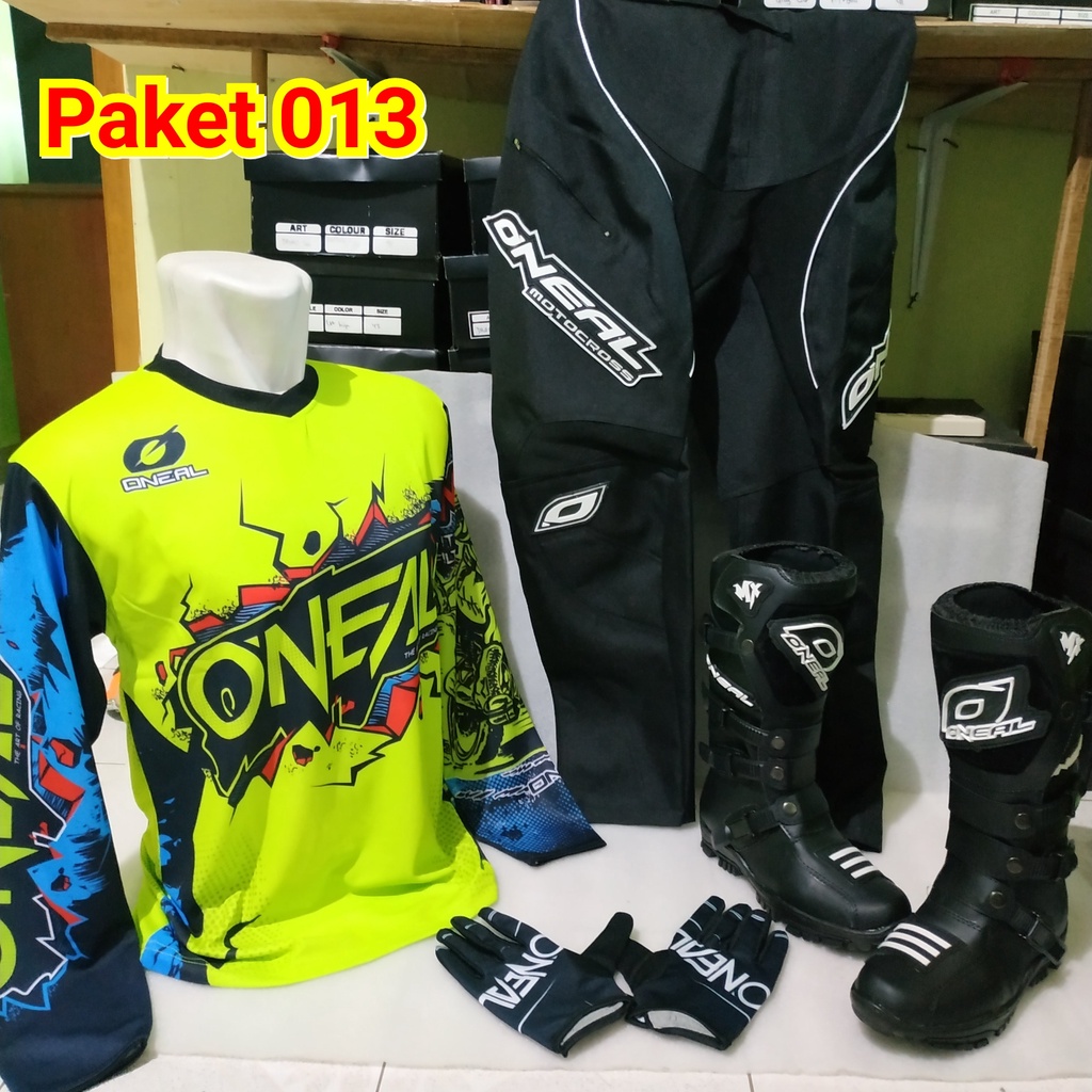 promo satu set sepatu cross trail jersey sett dan glove print terlaris setelan offroad motor cross t