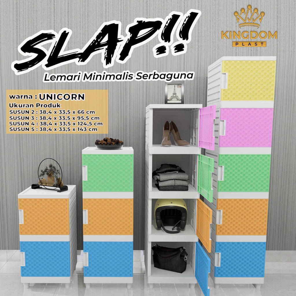 LEMARI PAKAIAN MINIMALIS KINGDOM SLAP UNICORN LEMARI SWING LEMARI PLASTIK LEMARI BAJU LEMARI BAGUS LEMARI MURAH