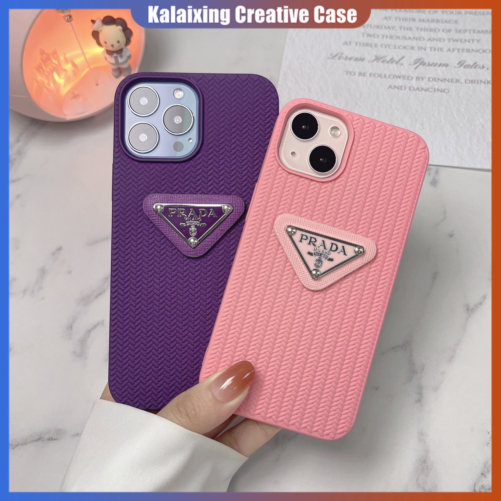 Soft Case Silikon Desain Prada Untuk iPhone 14 Pro Max 13Pro 12Pro Max 11 X Xr Xs Max 7 8 Plus