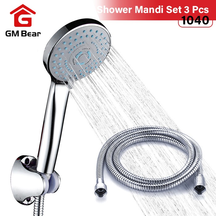 GM Bear Shower Mandi Simple Set 3 Pcs 1040-Shower Head Set