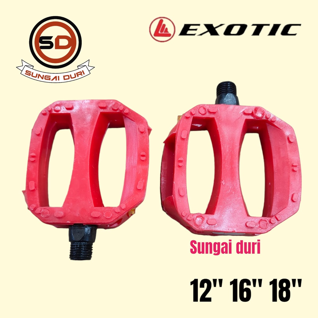 pedal sepeda anak 12 16 18 inch as kecil exotic