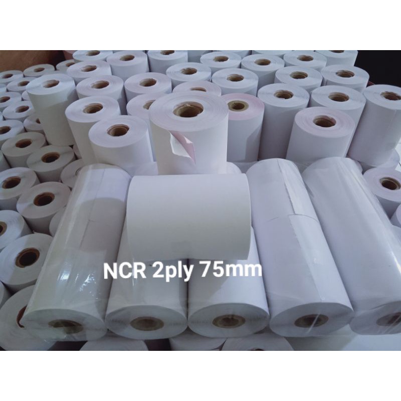 

KERTAS STRUK KASIR NCR 75X55MM FULL 2PLY -RANGKAP 2- NCR 2PLY