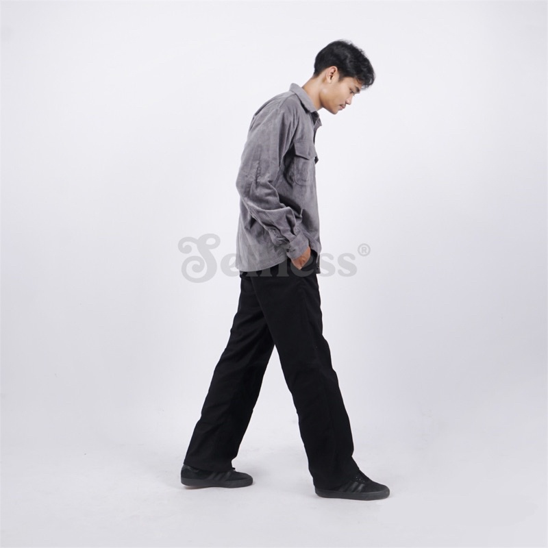 Selfless - Celana Chino Standar Reguler Straight Fit Panjang Pria Celana Chinos Cinos Panjang Loose Baggy Kombor Lebar Lurus Gober Komprang