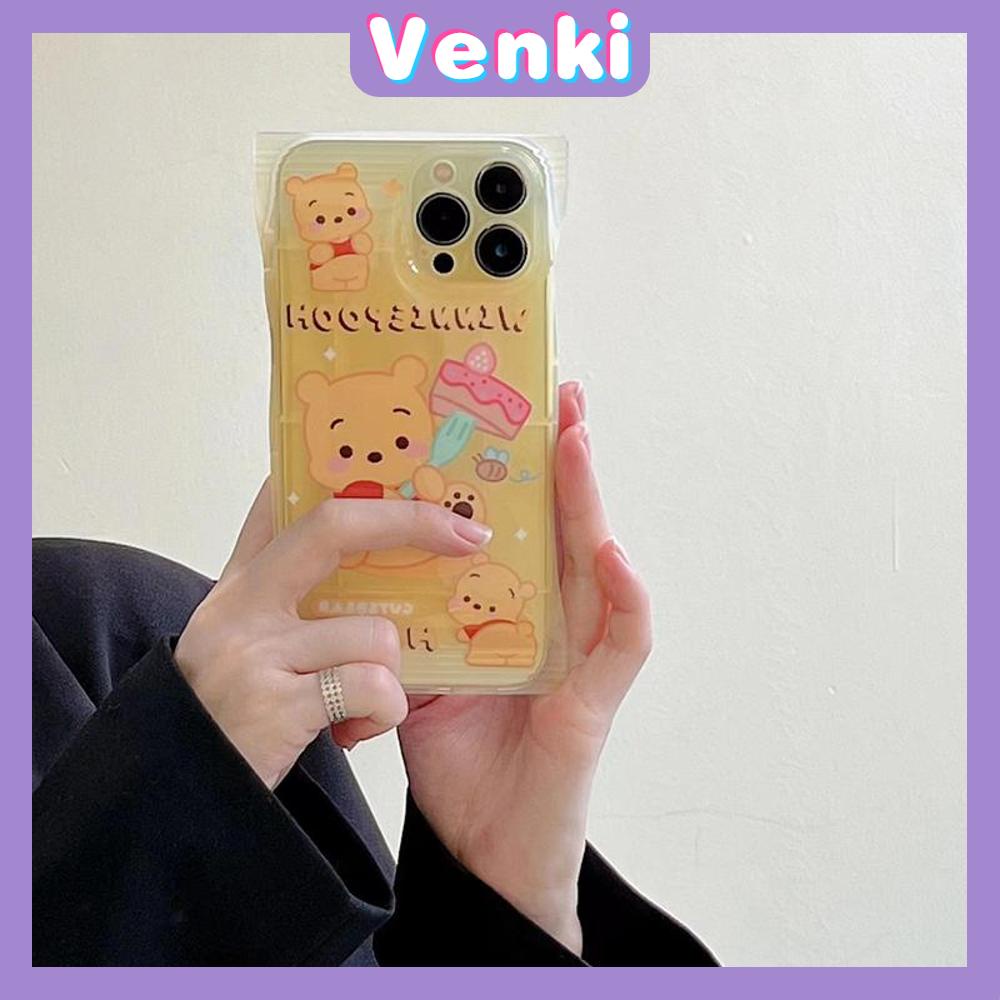 Case For iPhone 14 Pro Max Soft TPU Clear Case Snack Case Cartoon Cute Bear Camera Protection Airbag Shockproof For iPhone 14 13 12 11 Plus Pro Max 7 Plus X XR