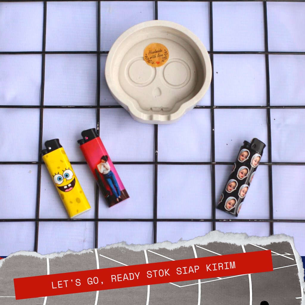 [BISA COD] Asbak Aesthetic Asbak motif Tengkorak Ashtray Kado Cowok