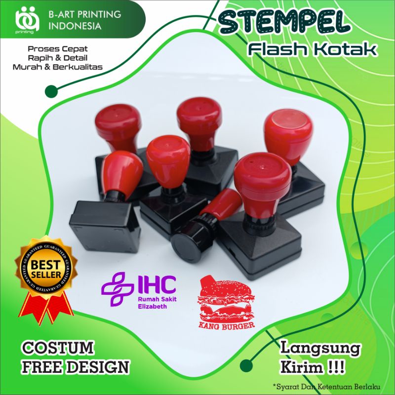 

Stempel Sekolah Kantor Lembaga Stempel Flash Kilat Pembuatan Stampel Flash KOTAK Free Desain