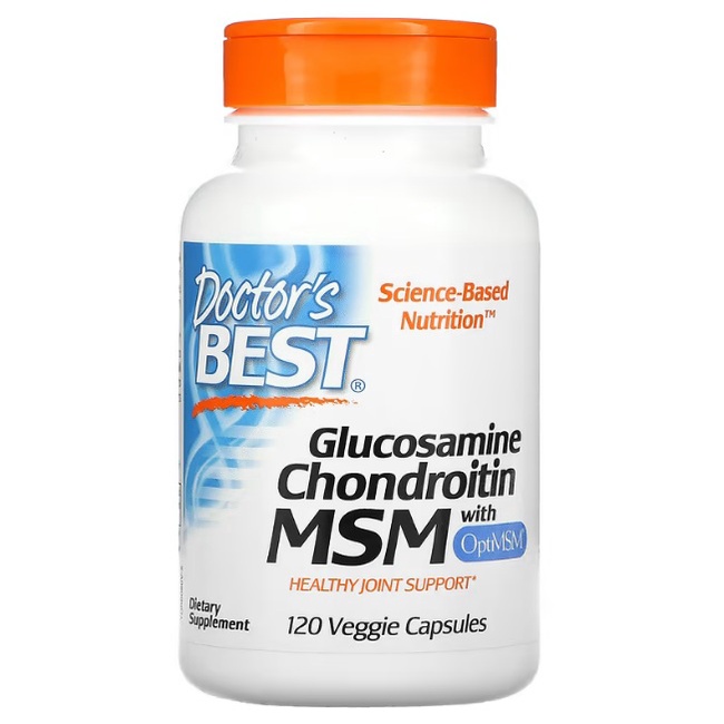 Glucosamine Chondroitin MSM, 120 Veg Caps, Doctor's Best | Obat Sendi