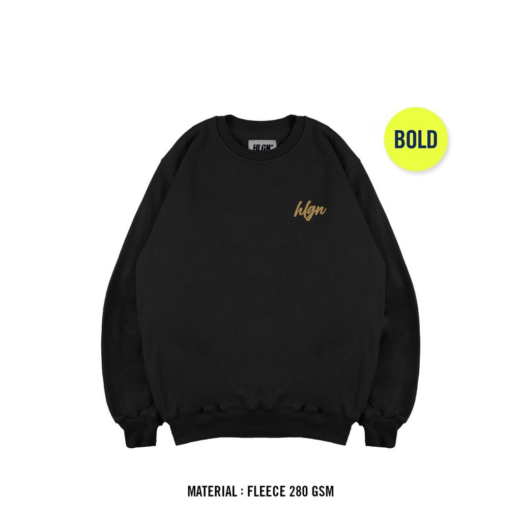 Hooligans Sweater Crewneck Signature Black