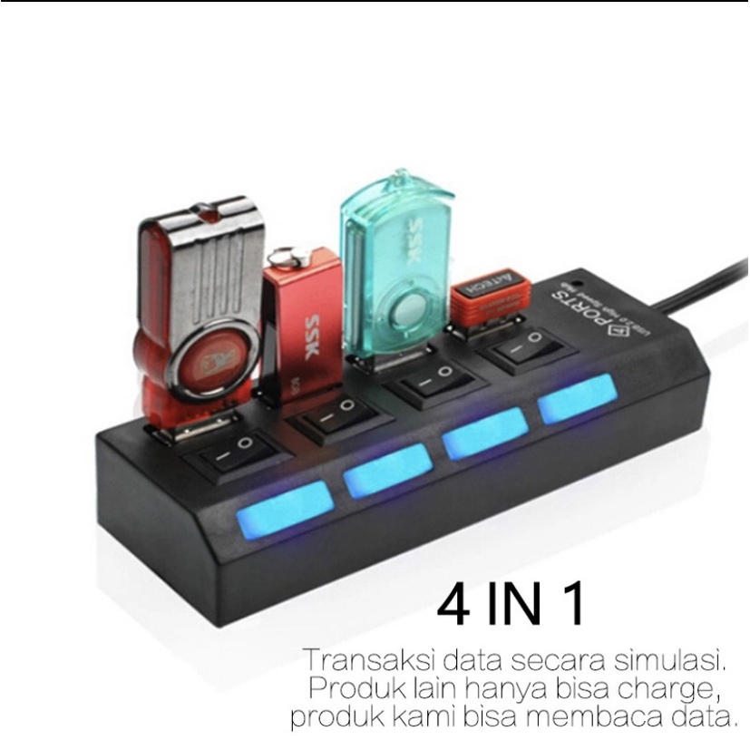 Usb Hub Saklar 4 Port in 1