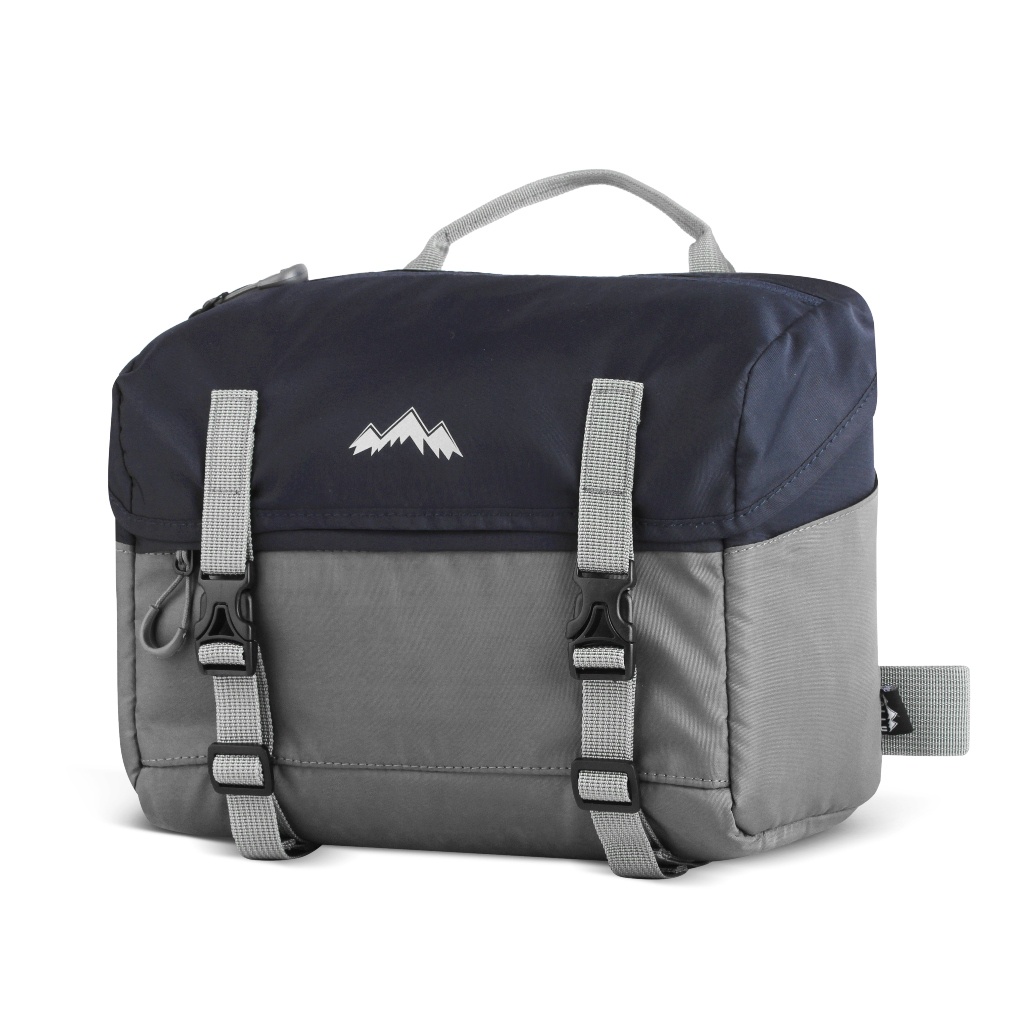 ATLAS NAVY GREY x SOLLU Tas Kamera Selempang Pria Wanita Slingbag Lensa DSLR Mirrorless Tripod Sling Bag Camera Multifungsi Casual Camera Shoulder Bag Premium Unisex Shoulderbag Tas Slempang Bahu Free Rain Cover Keren Terbaru Kekinian Branded