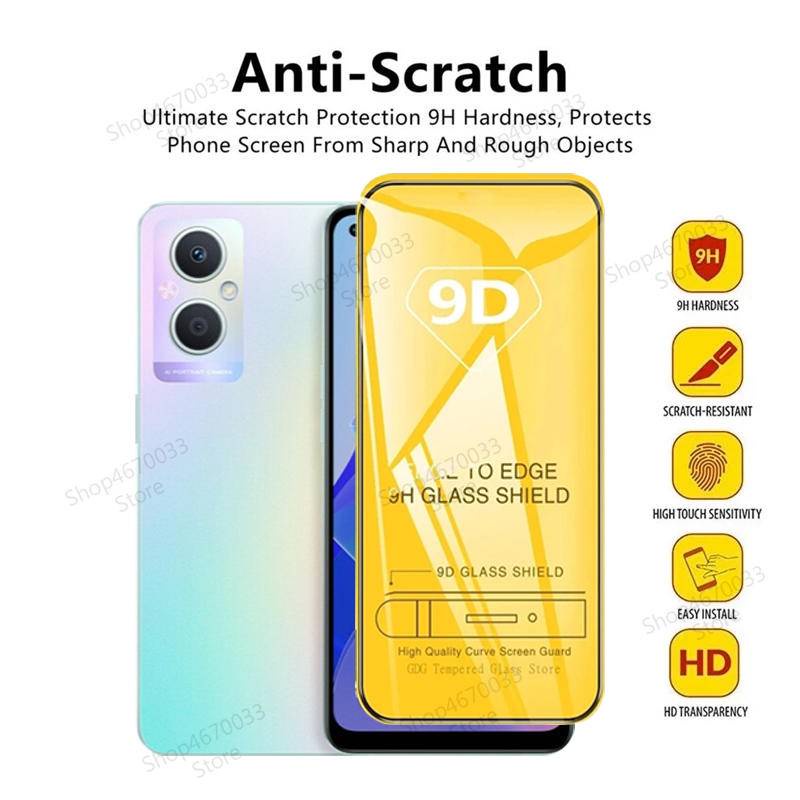 Pelindung Layar Tempered Glass 9D Untuk OPPO A96 A93 A92 A91 A73 A72 HD A53 A52 A33 A31 A15 A15S A12