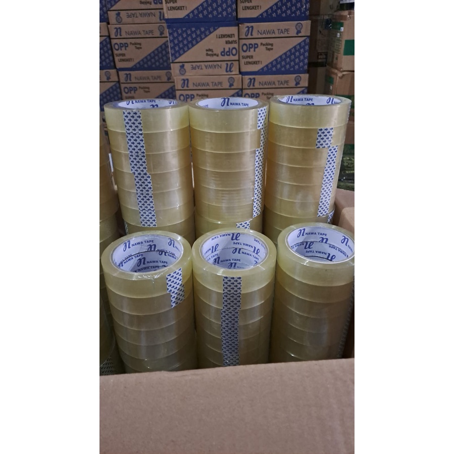 

TERMURAH!!!! ISOLASI BENING / LAKBAN BENING KECIL 24mmx90YARD NAWA TAPE 6 PCS