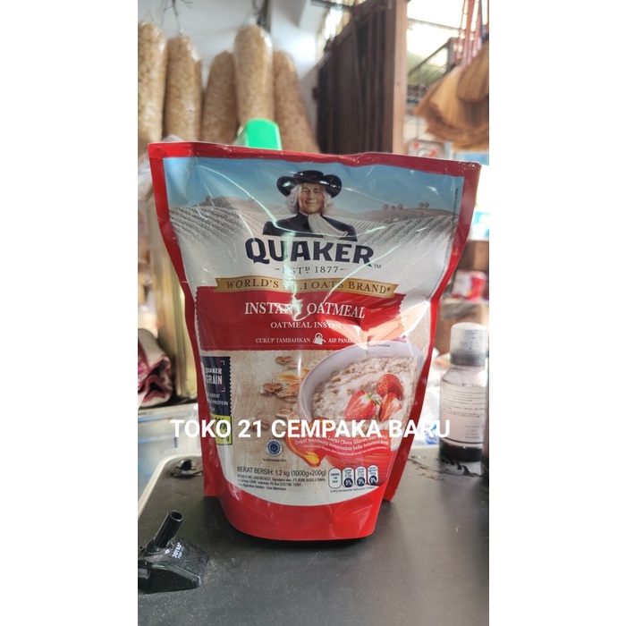 

Quaker Instant Oatmeal MERAH Refill 1.2 KG | Oats Gandum 1.2KG 1200 gr