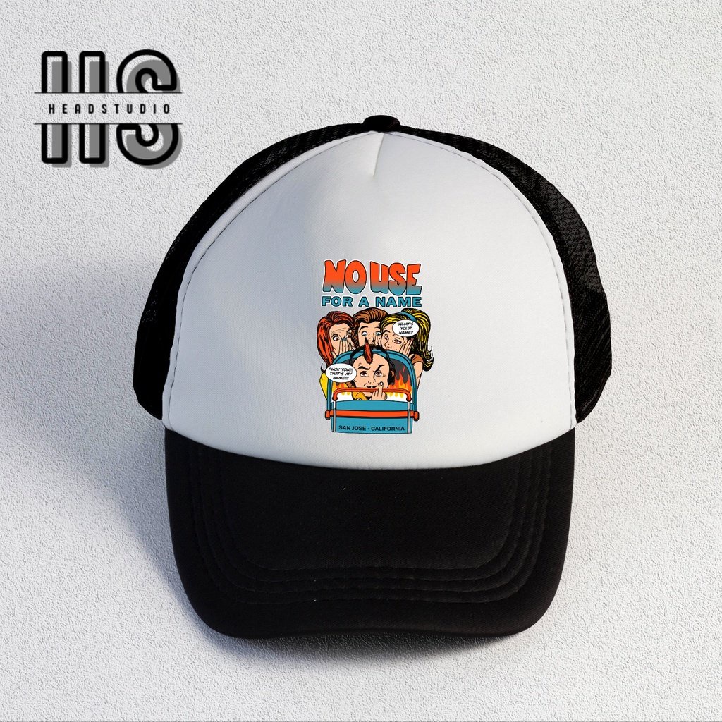 No Use For A Name | Trucker Hat Best Seller | Topi Pria | Topi | Trucker | Topi Band | Baseball | Band | Topi Jaring | Topi Sablon | Head Studio