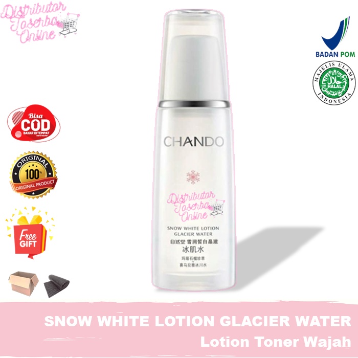 (Team Resmi) Chando Snow White Lotion Glacier  Water Toner Wajah Melembabkan Mencerahkah Kulit Wajah