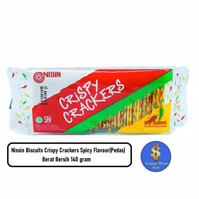 

Biscuits Nissin Crispy Crackers Spicy 140 gr-Biskuit Nissin Crackers Pedas