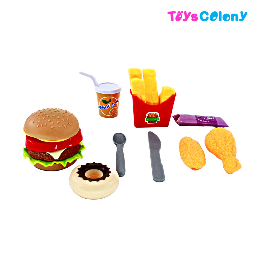 MAKANAN FAST FOOD MAINAN DAN JUICER BUBBLE (PAKET HEMAT ISI 2 ITEM)