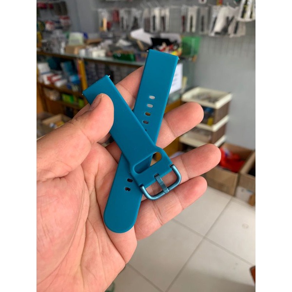 Strap Tali Jam Tangan silikon lembut Biru New model Size 20mm